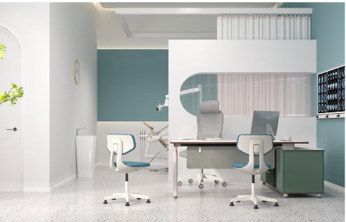 Black Medical-Grade Leather Lab Chairs - Model KS