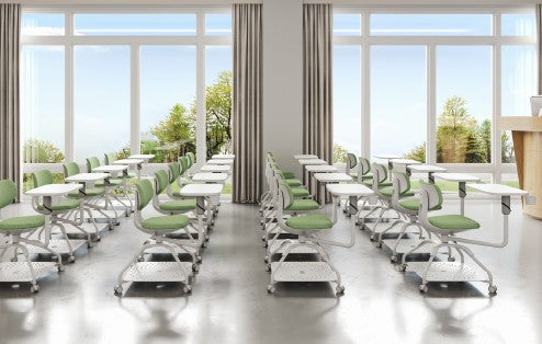 Black Medical-Grade Leather Lab Chairs - Model KS
