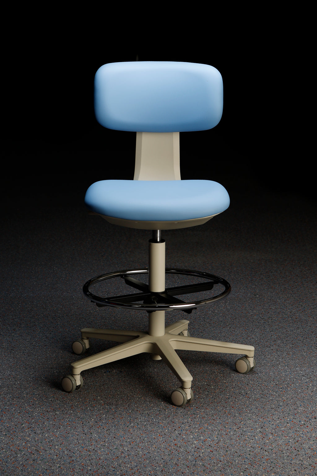 Blue Medical-Grade Leather Lab Chairs - Model KP