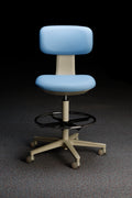 Blue Medical-Grade Leather Lab Chairs - Model KP