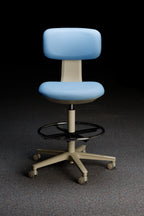 Blue Medical-Grade Leather Lab Chairs - Model KP