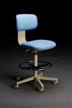 Blue Medical-Grade Leather Lab Chairs - Model KP