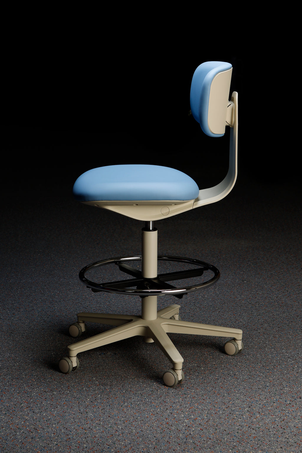 Blue Medical-Grade Leather Lab Chairs - Model KP