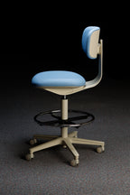 Blue Medical-Grade Leather Lab Chairs - Model KP