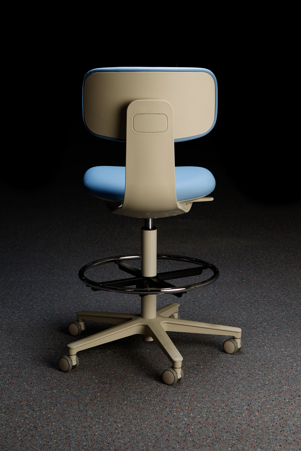Blue Medical-Grade Leather Lab Chairs - Model KP