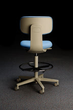 Blue Medical-Grade Leather Lab Chairs - Model KP