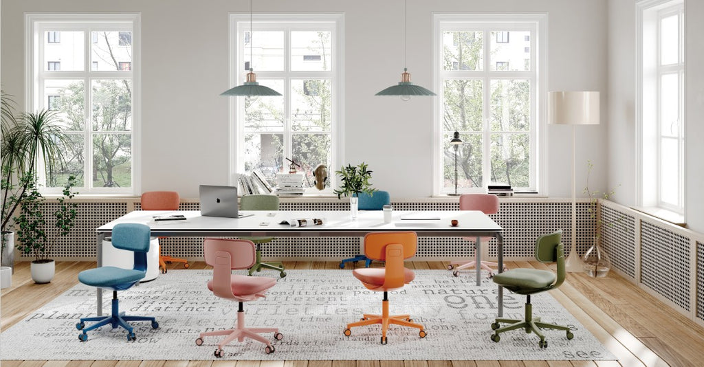 Blue Medical-Grade Leather Lab Chairs - Model KP