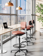 Blue Medical-Grade Leather Lab Chairs - Model KP