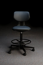 Black Medical-Grade Leather Lab Chairs - Model KS
