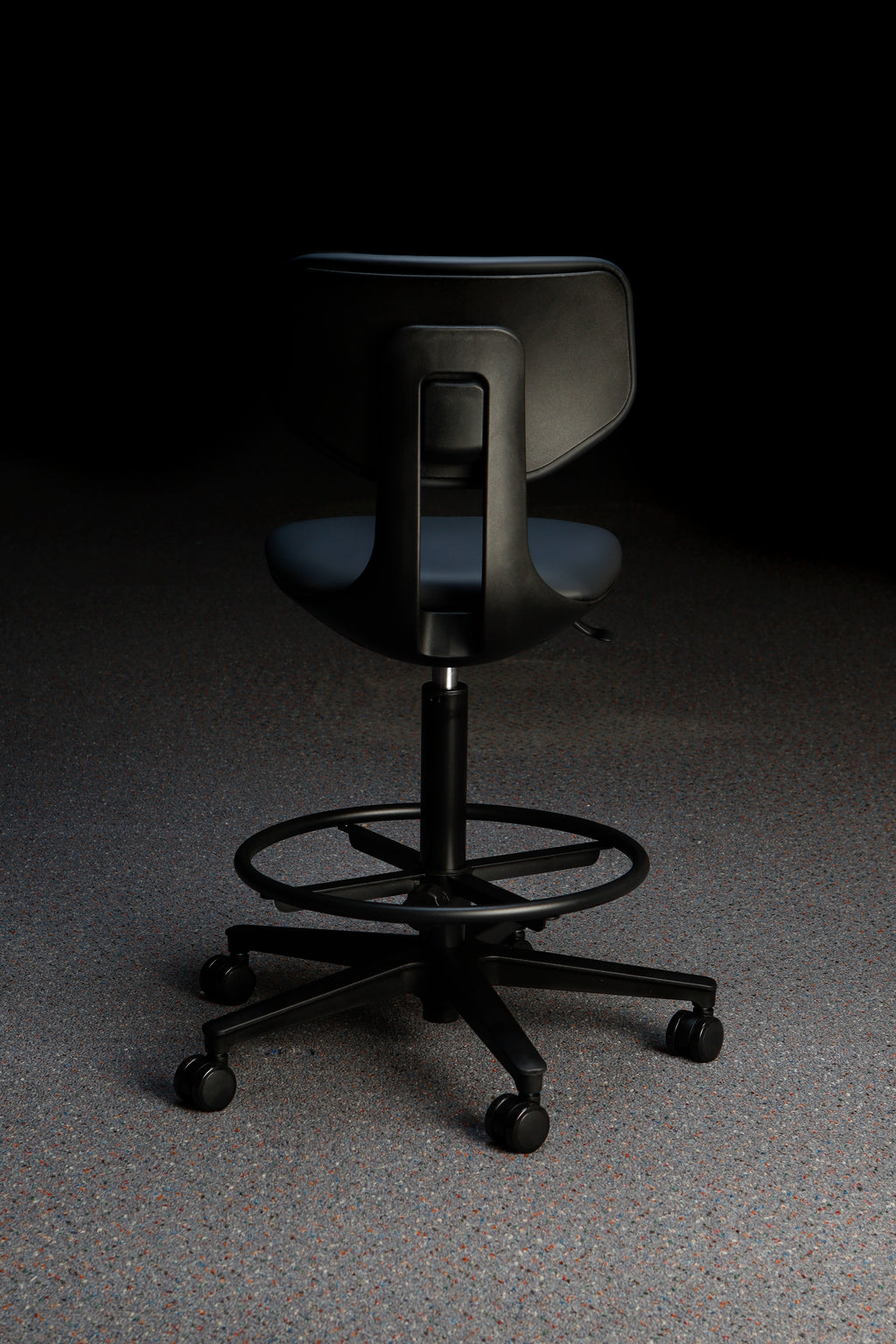 Black Medical-Grade Leather Lab Chairs - Model KS
