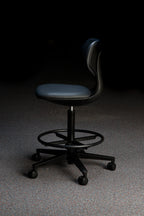 Black Medical-Grade Leather Lab Chairs - Model KS
