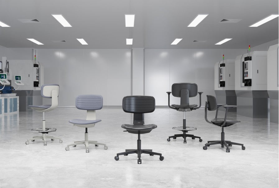 Black Polyurethane Lab Chair - Model LP
