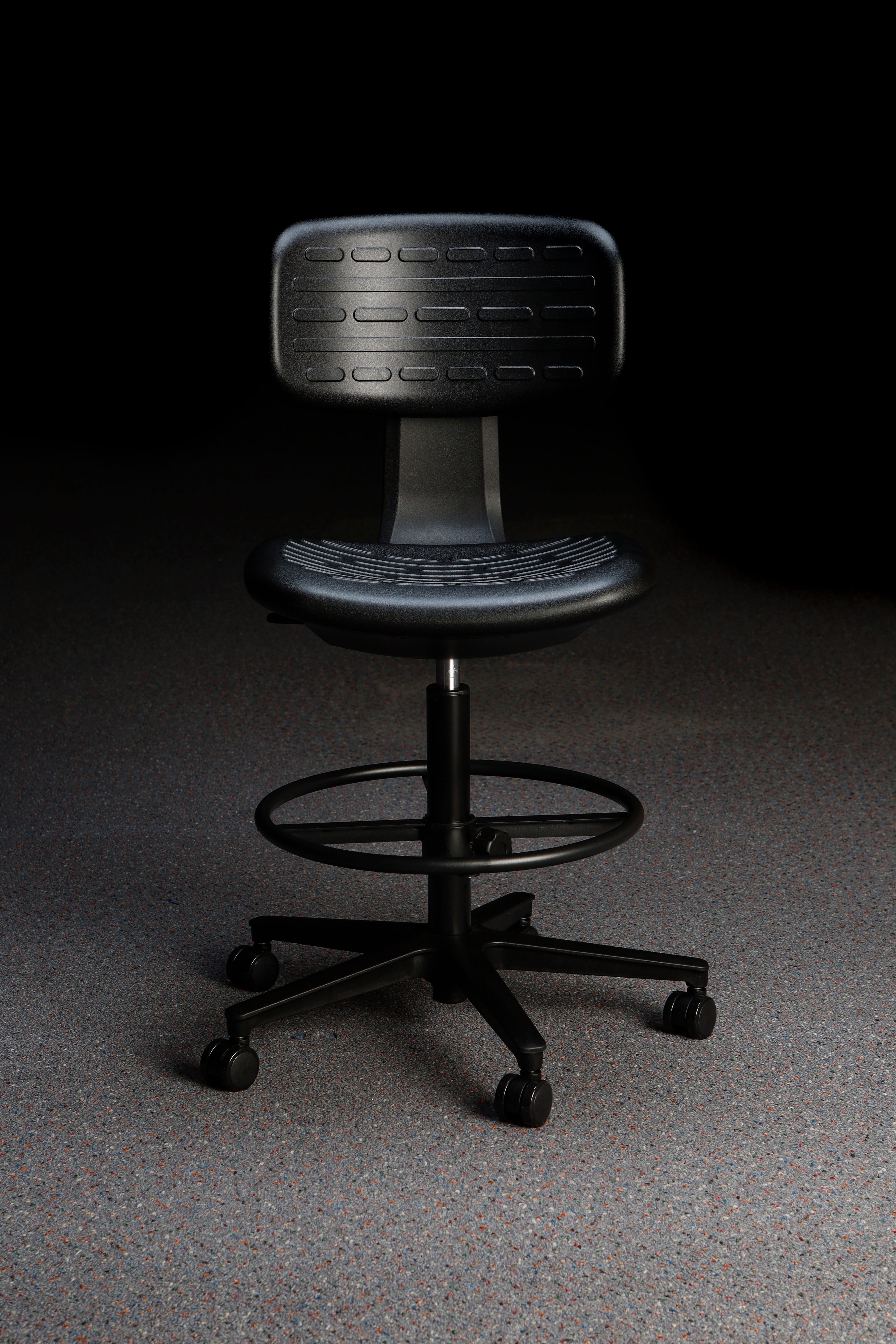 Black Polyurethane Lab Chair - Model LP