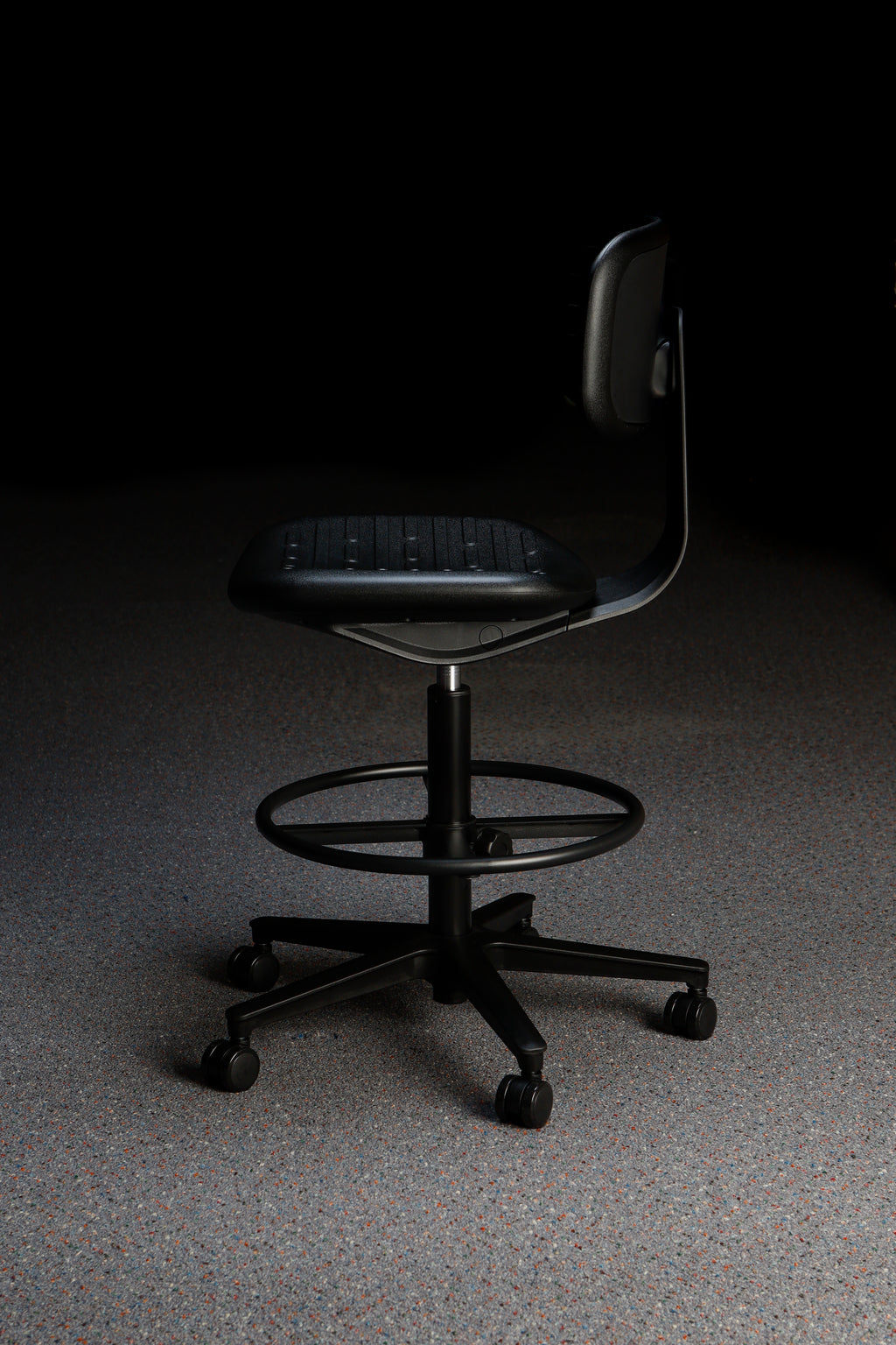 Black Polyurethane Lab Chair - Model LP
