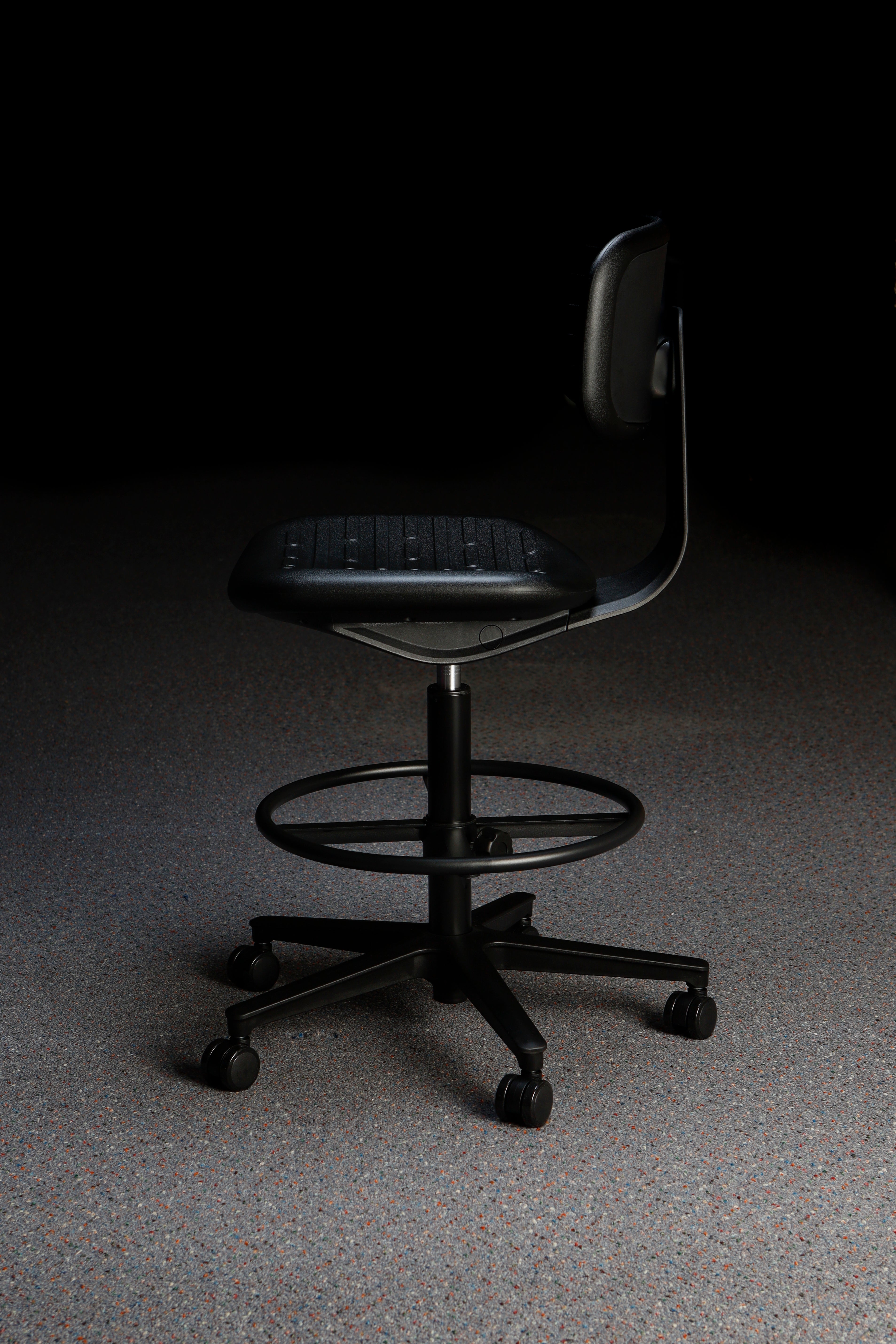 Black Polyurethane Lab Chair - Model LP