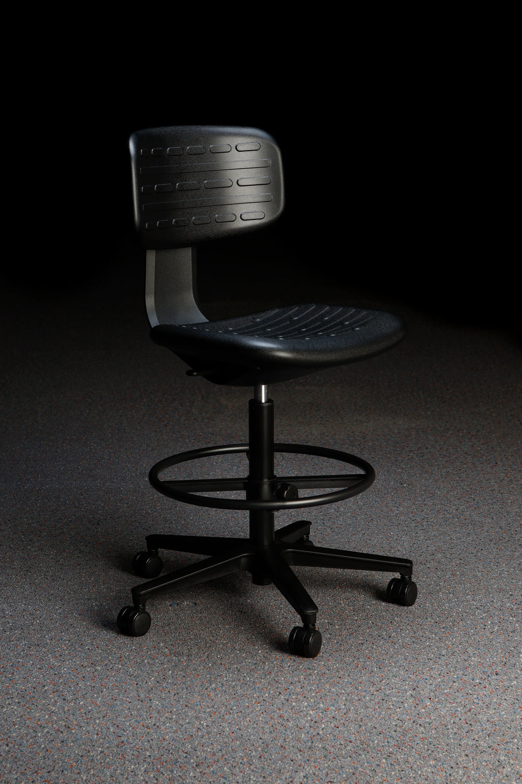 Black Polyurethane Lab Chair - Model LP