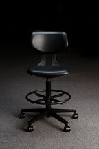 Premium Black Polyurethane Lab Chair - Model LS