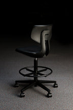 Premium Black Polyurethane Lab Chair - Model LS