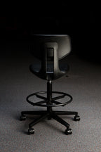 Premium Black Polyurethane Lab Chair - Model LS