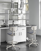 Premium Black Polyurethane Lab Chair - Model LS